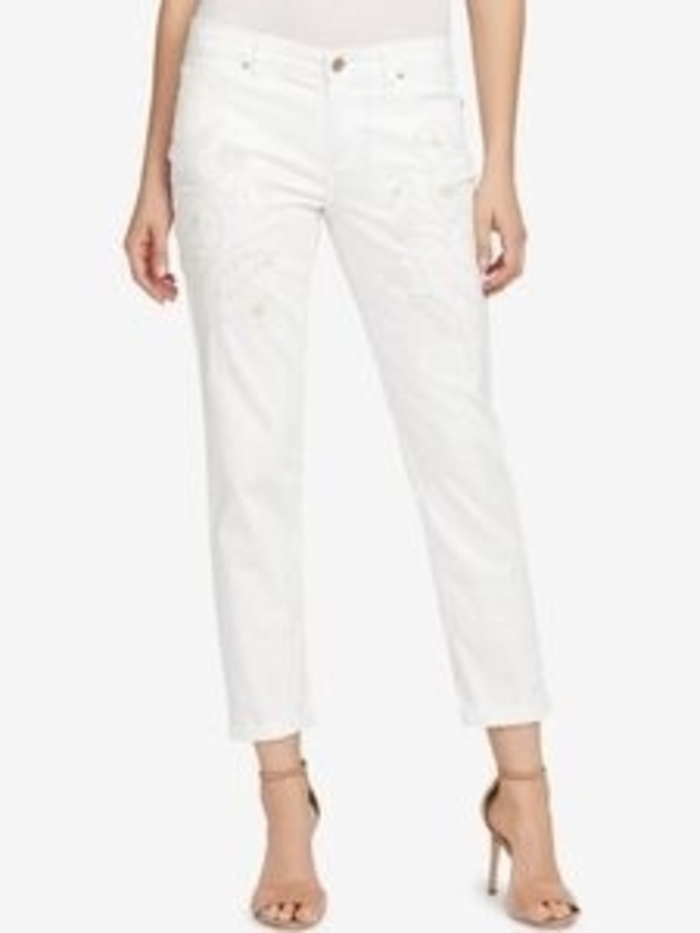 Vintage America Bestie White Embroidered Jeans 8/29